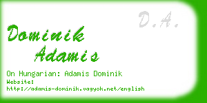 dominik adamis business card